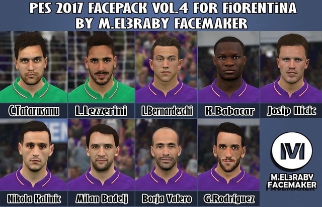 PES 2017 Facepack Vol 4 For Fiorentina By Elaraby Facemaker