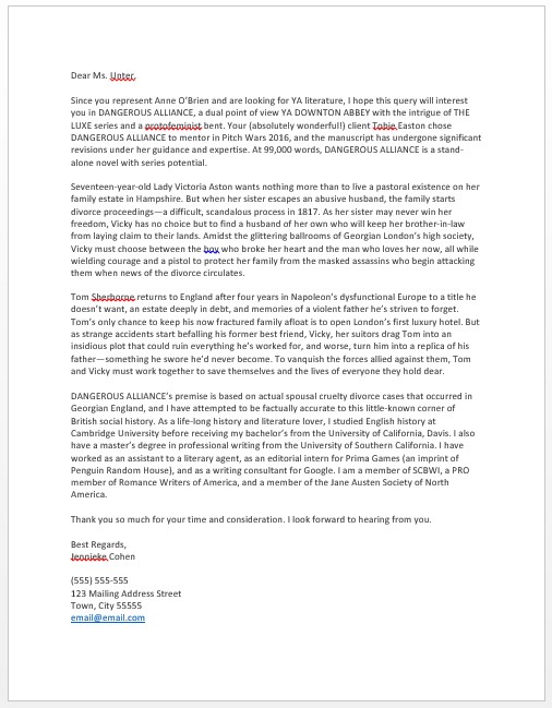 How To Write A Query Letter With Claws