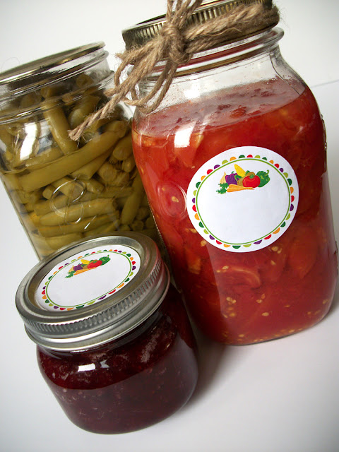 Fun Veggies Canning Jar Labels