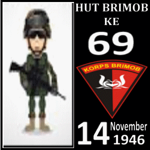 Gambar Logo HUT BRIMOB POLRI KE 69 gif.