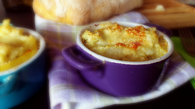 Gratinado de pasta con coliflor y patatas