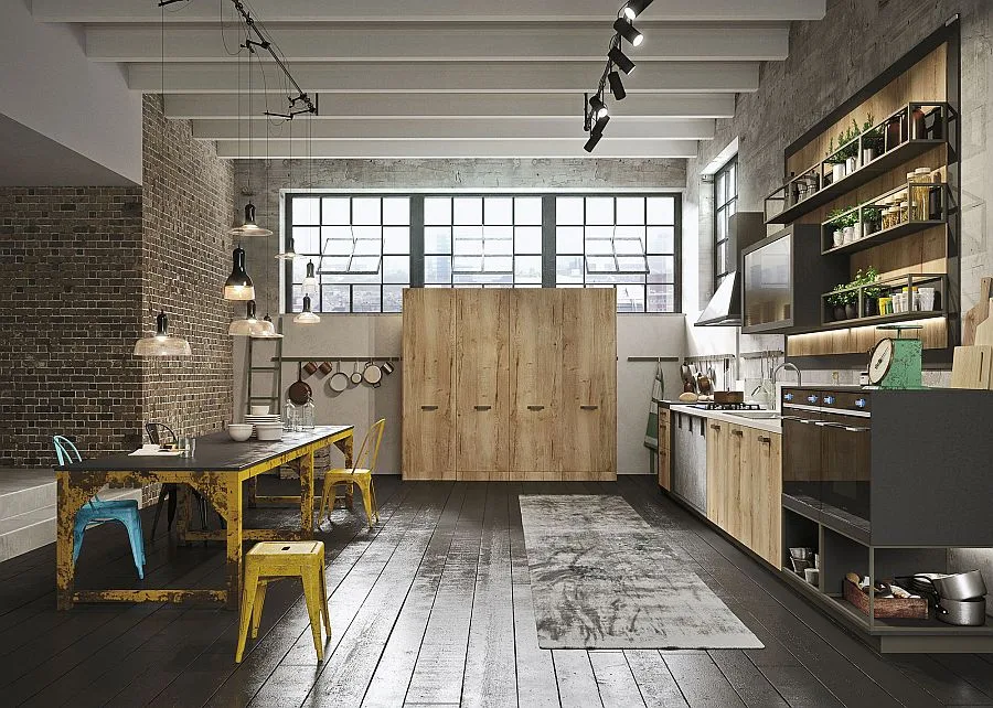 Refined Kitchen brings Industrial Richness to Urban Interiors #339