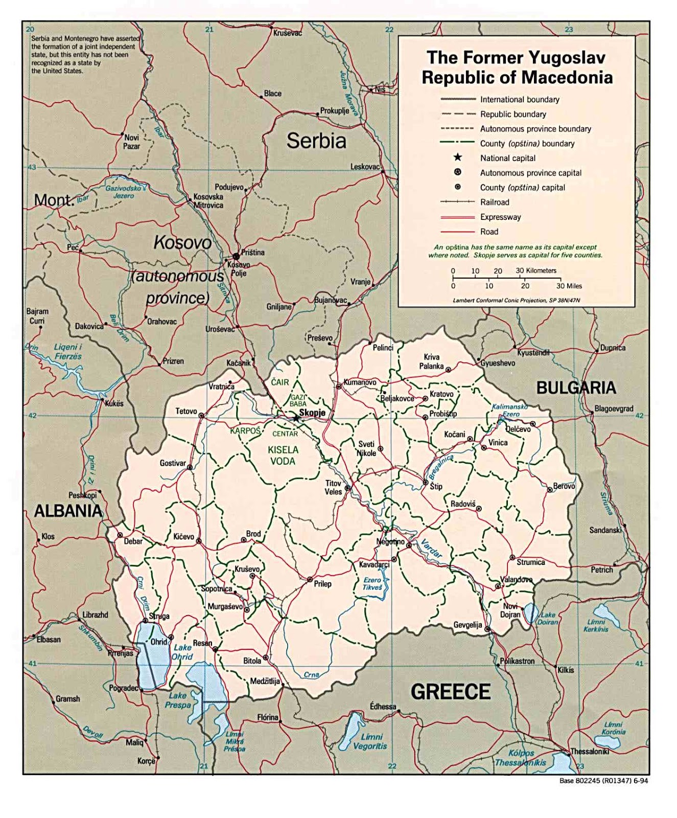 Peta Negara Macedonia
