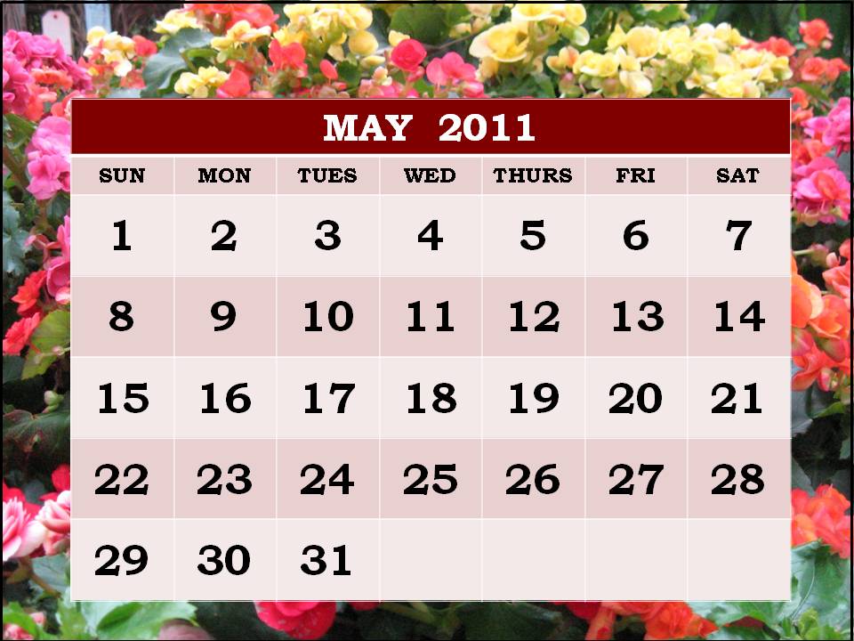 may calendar 2011. may calendar 2011 printable.