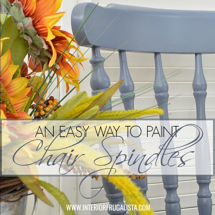 An easy way to paint wooden chair spindles when you don't have access to a paint sprayer or paint indoors. Plus helpful tips, useful products, and more.