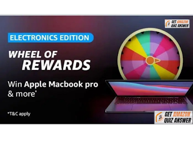 Amazon Electronics Edition Wheel Of Rewards Quiz Answers Win Apple Macbook Pro | Macbook Pro Quiz