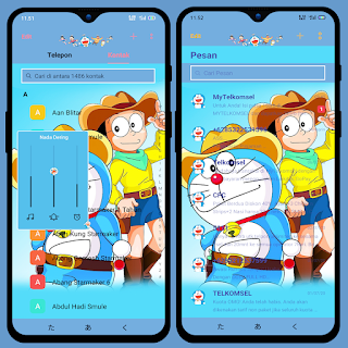 tema kartun doraemon realme ui