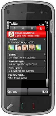 Nimbuzz Twitter Nokia 5800