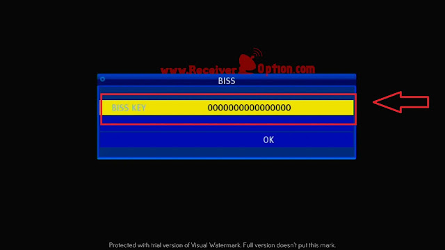 HOW TO ADD BISS KEY IN GX6605S HW203 TYPE HD RECEIVER