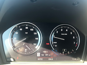 Gauge cluster in 2020 BMW X1 xDrive28i