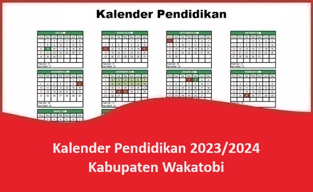 Kalender Pendidikan 2023/2024 Kabupaten Wakatobi