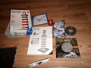 content of the 3d puzzle lighthouse from ravensburger