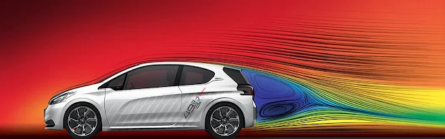 Peugeot 208 HYbrid Fe aerodynamics