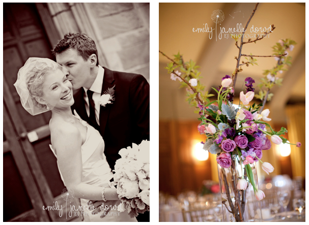 michigan wedding florist ann arbor michigan league ballroom head table 