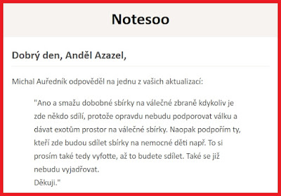 Notifikace Notesoo - e-mail Anděla Azazela