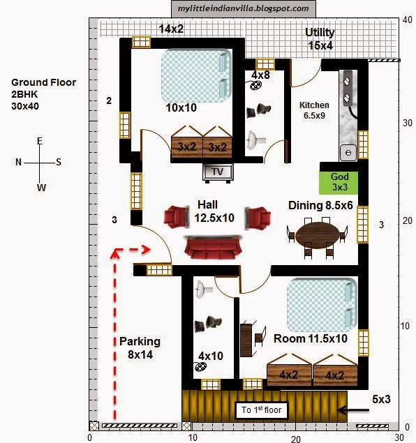 My Little Indian Villa 25 R18 2 Houses 2BHK in 30x40 