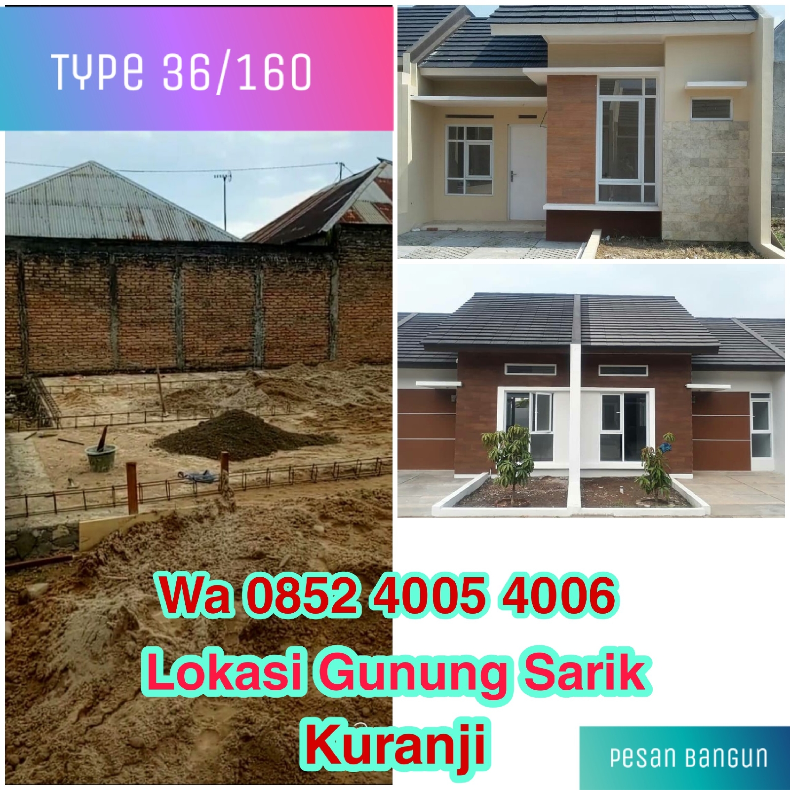 Rumah Type 36/160 Hanya 2 unit