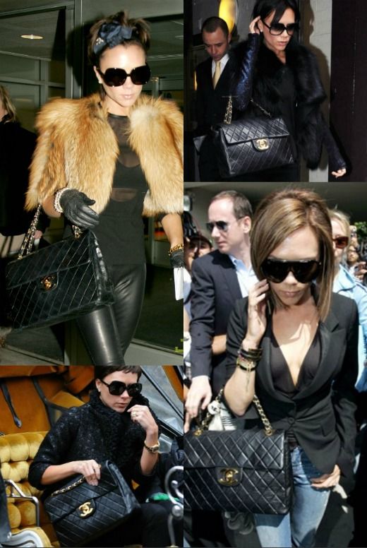 Victoria Beckham Chanel Vintage Maxi Flap Bag