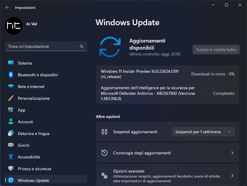 Windows 11 si aggiorna alla Build 22624 nel canale Beta (Moment 3 di 22H2)