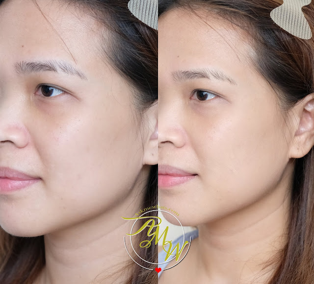 before and after photo of Make Up For Ever HD Skin Perfector Review