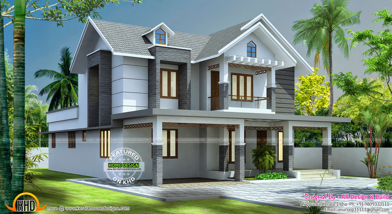  Beautiful  2545 sq ft home  design  Kerala home  design  and 