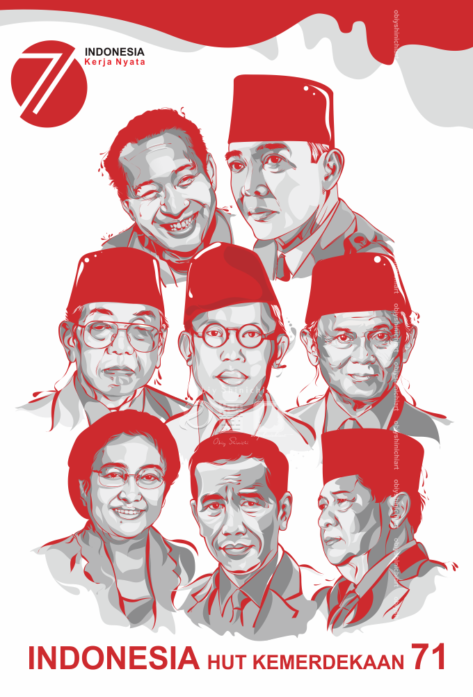 7 President in Vector (7 Presiden Indonesia) by Obiy 