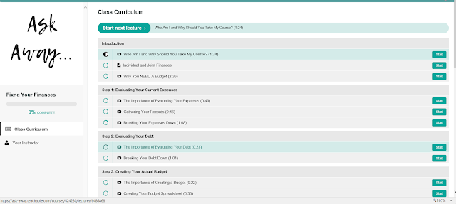 Fixing Your Finances online course for creating a budget, becoming debt free, and building a savings fund