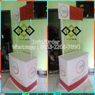 Meja Promosi Bandung Murah, Event Desk PVC Bandung, Booth Portable Bandung, Jakarta, Palembang