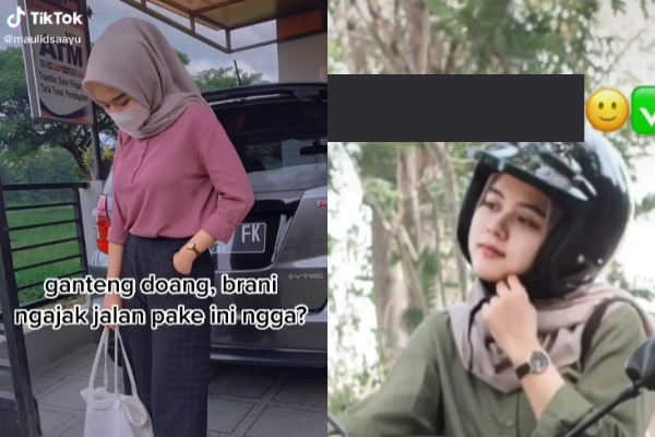 Cewek Cantik Tiktok Nantang: Ganteng Doang, Berani Ngajak Jalan Pakai Motor Ini?