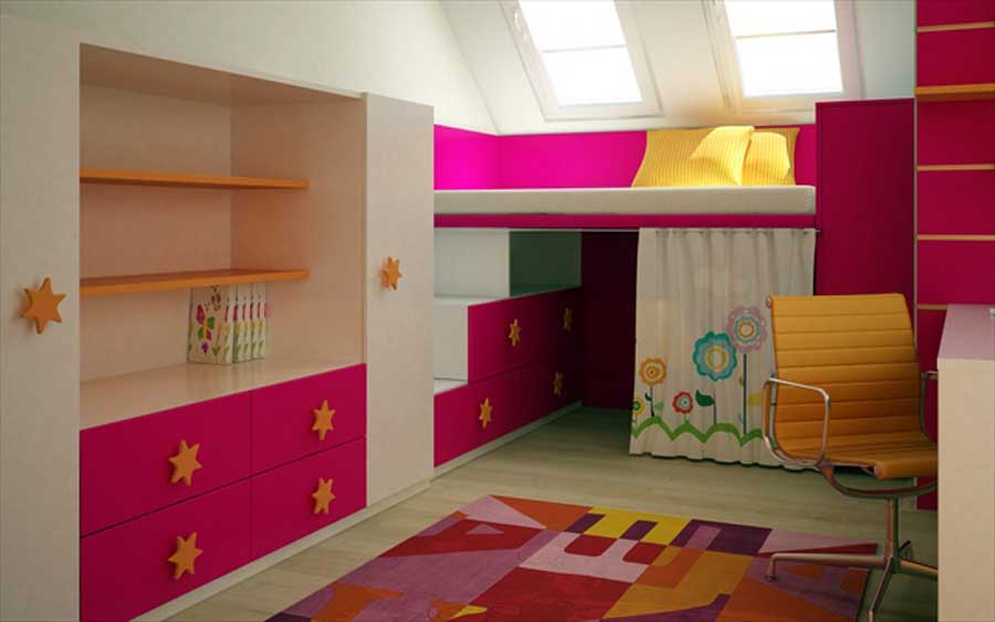 Bed Room Design Ideas, Girls Teenage Bed Room Interior Design Ideas