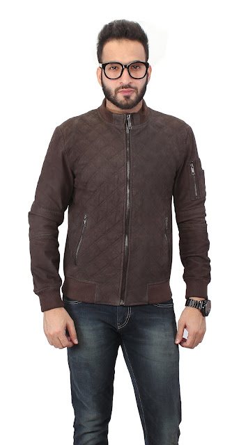 MENS BROWN COLOR LEATHER JACKET BY BARESKIN