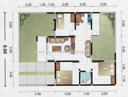 Denah Rumah Minimalis Modern