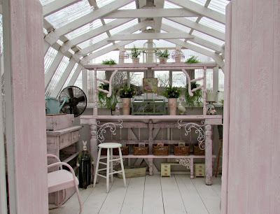  diy potting table and greenhouse