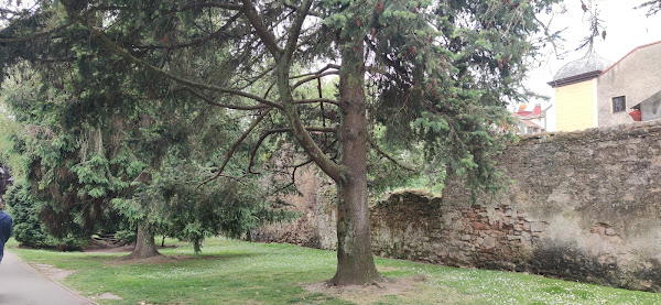 Muralla en el Parque de Ferrera en Avilés