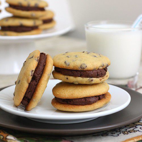 Chocolate Chip Whoopie Pies with Chocolate Buttercream