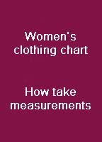 Women's clothing size chart
