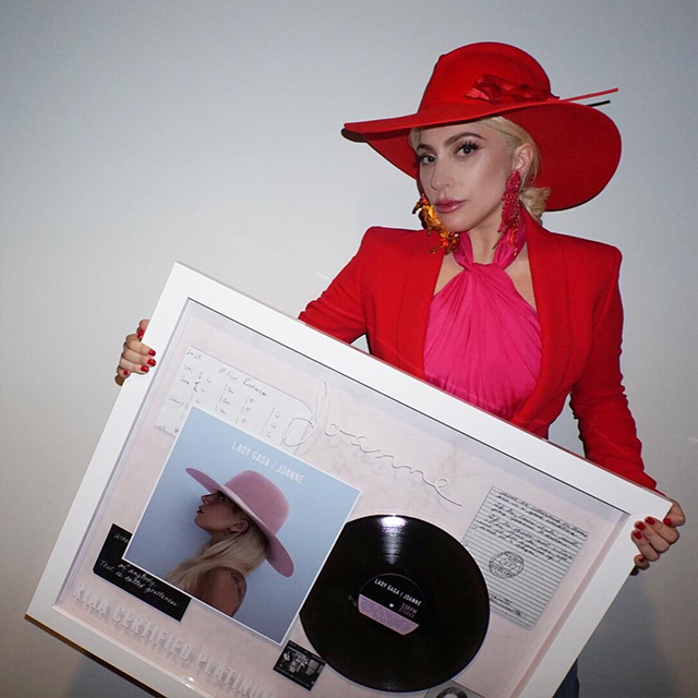 Lady Gaga's 'Joanne' is Certified Platinum