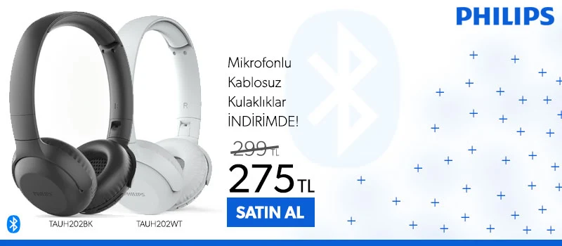 Philips Tauh202 Mikrofonlu Kablosuz Bluetooth Kulaklık