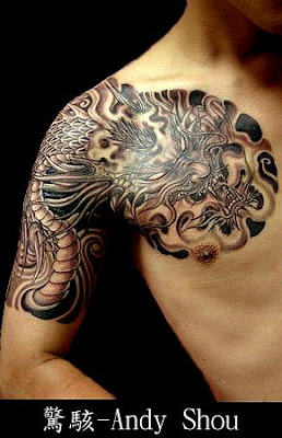 dragon shoulder 1, free tattoo pix