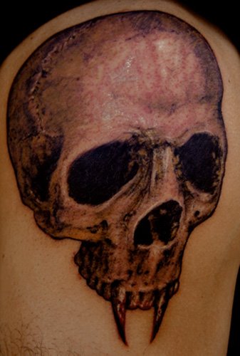 Cute Temporary TattooCool Arm Skull tattoo design