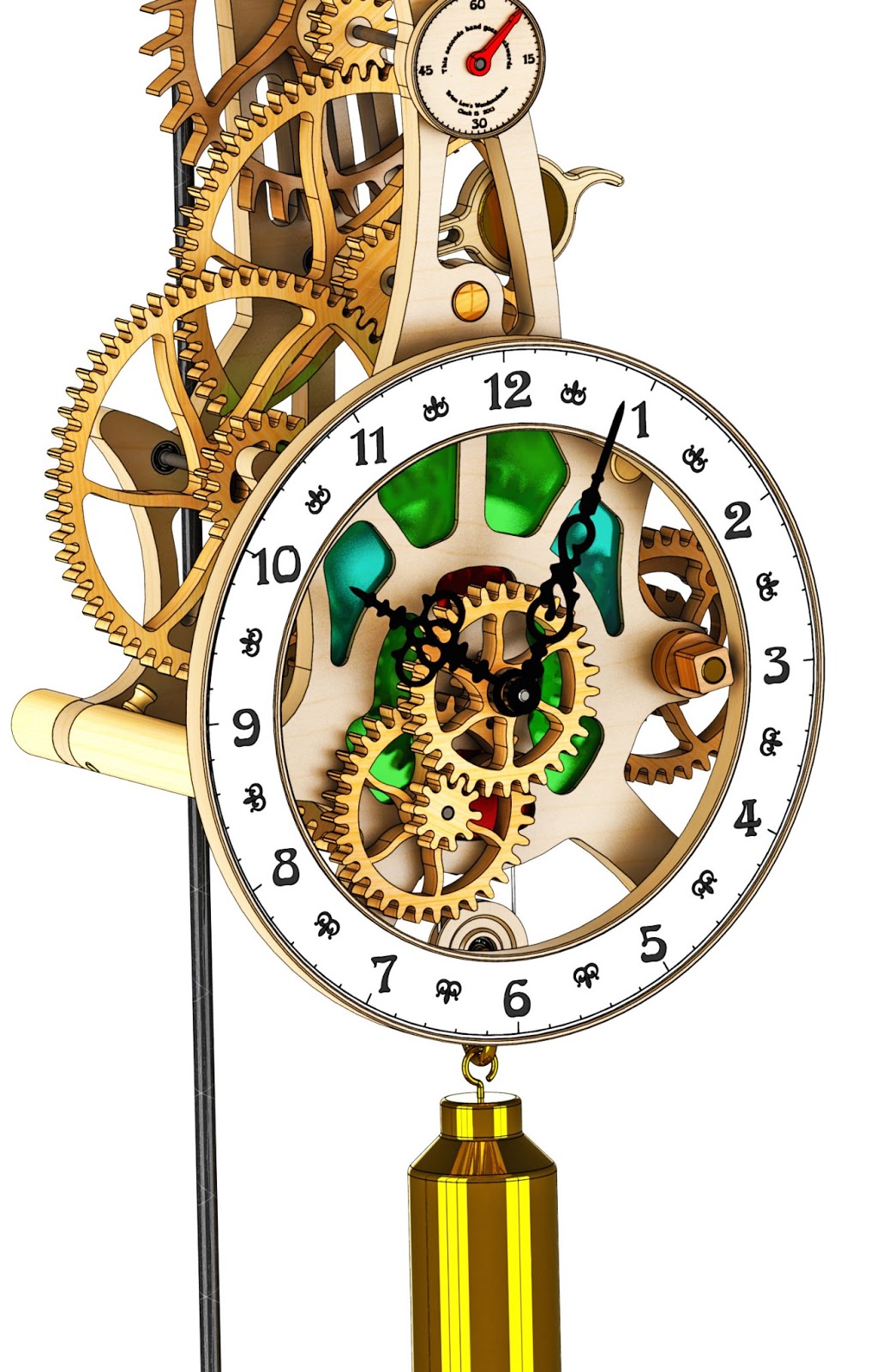 wooden clock plans dxf