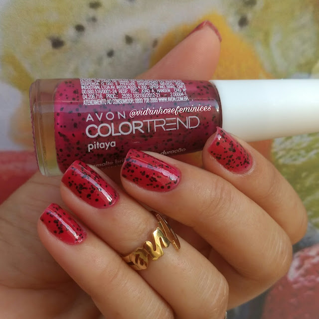 esmalte pitaya avon color trend efeito pontilhado 