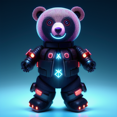 Cute Cyberpunk Bear (7)