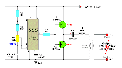 12VDC to 220VAC Inverter Circuit 