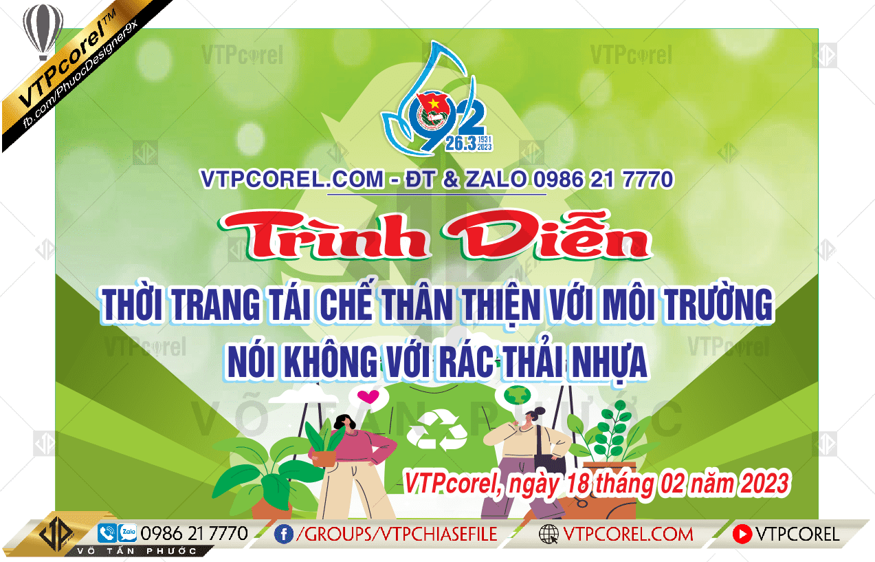 Pano Trình diễn thời trang tái chế thân thiện môi trường CDR12