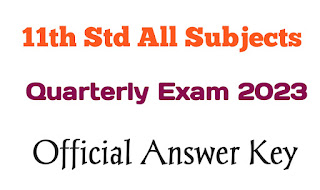 11th Economics Quarterly Exam Official Answer Key 2023 Tamil Medium and English Medium