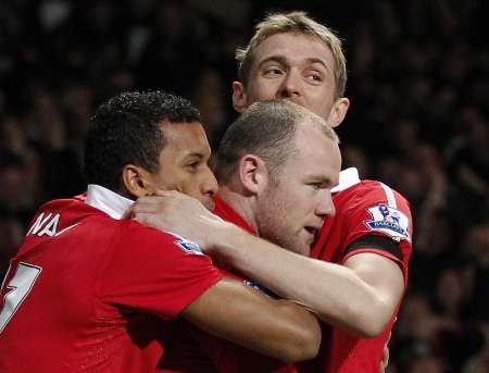  Vidic Evra Nani Fletcher Carrick Giggs Rooney and Berbatov