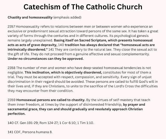 Catechism of The Catholic Church Homosexuality