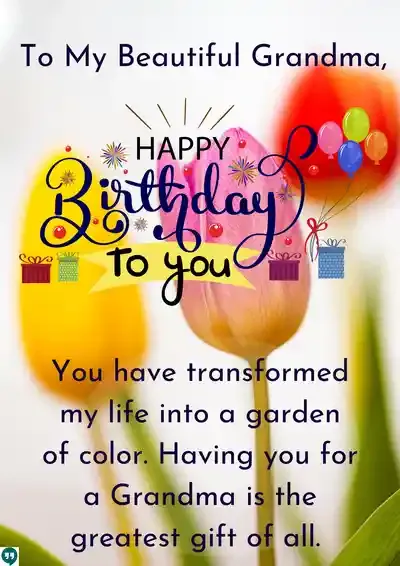 to my beautiful grandma birthday quotes for grandmother images with flowers