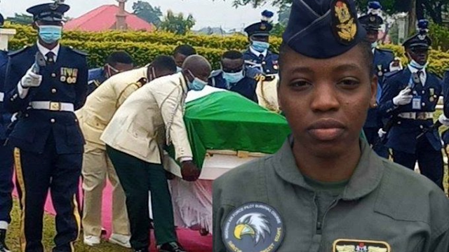 Tolulope Arotile, Nigeria’s first female fighter pilot laid to rest in Abuja, amidst tributes